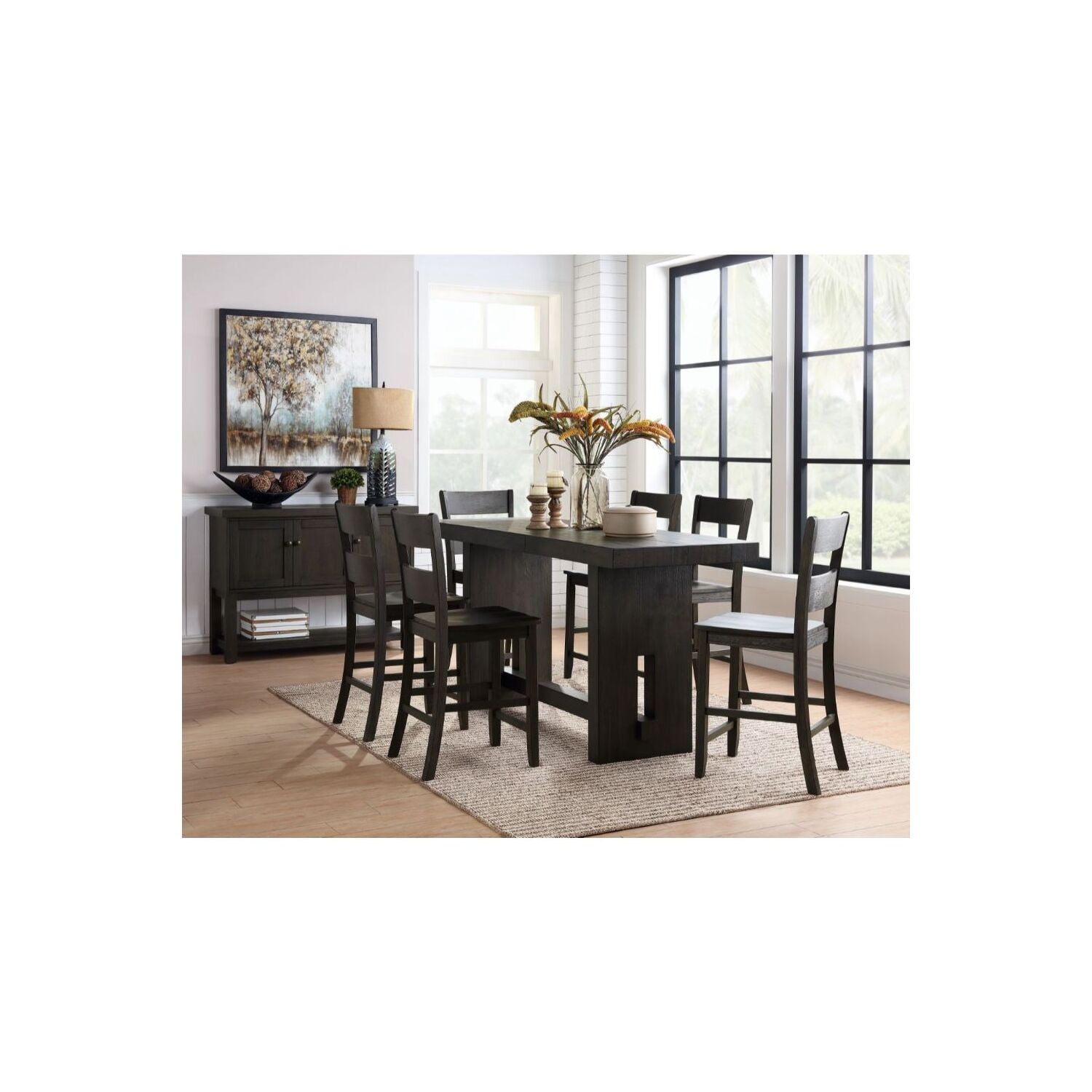 Haddie Distressed Walnut Server main image 1