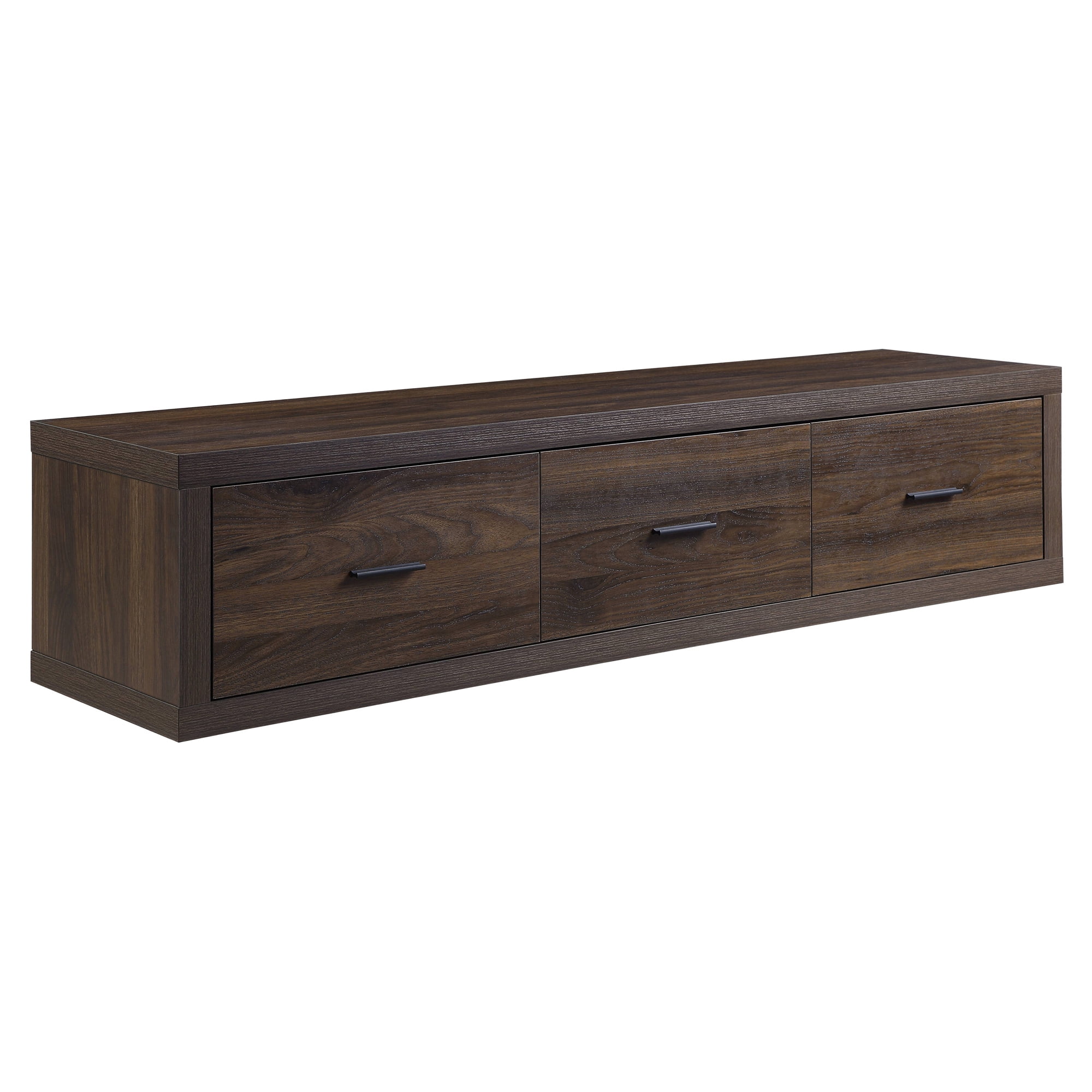 Harel 62'' Walnut Finish Media Console with Storage Cabinet