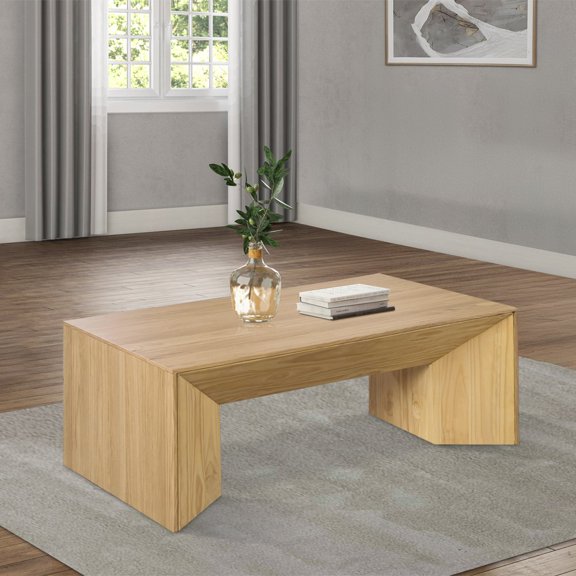 ACME Harold Contemporary Wood Rectangular Coffee Table in Natural Oak