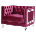 thumbnail image 1 of ACME Heibero Tuxedo Arm Accent Chair with Nailheads in Burgundy, 1 of 5