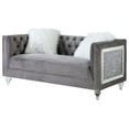 thumbnail image 1 of ACME HeiberoII Loveseat with 2 Pillows in Gray, 1 of 8