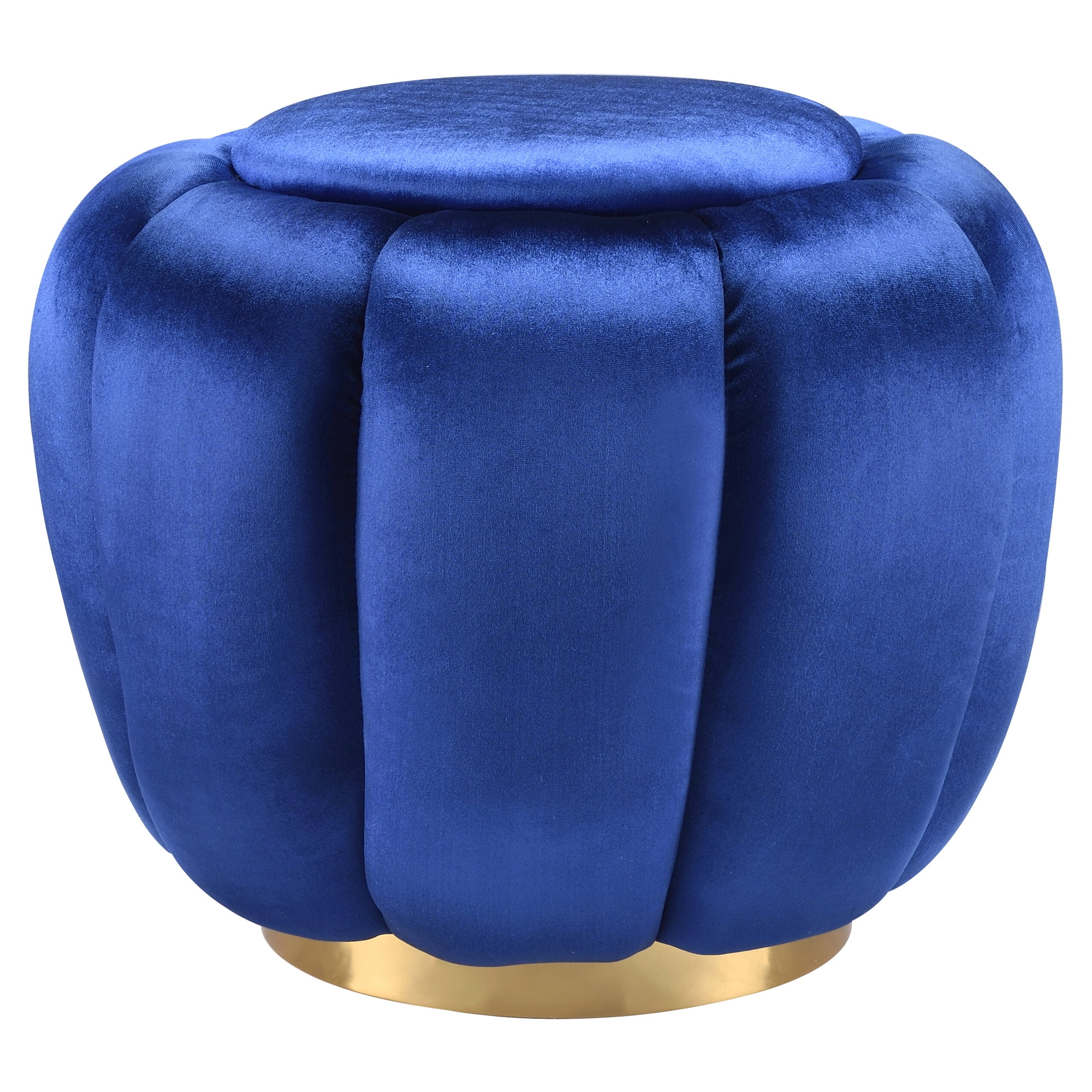ACME Heiress Ottoman in Sapphire Blue