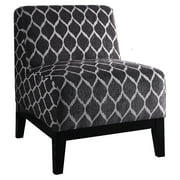 ACME Hinte Armless Accent Chair in Dark Blue and Dark Brown