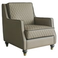 thumbnail image 1 of ACME House Marchese Sloped Arm Tufted Accent Chair in Tan, 1 of 10