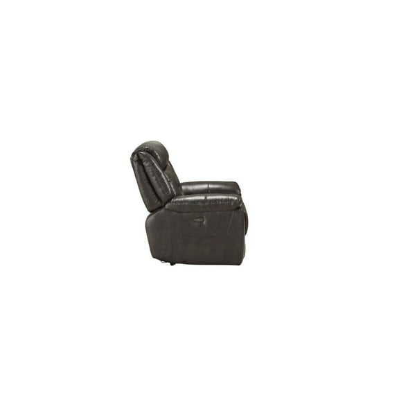 Recliner (Power Motion) - Gray Leather-Aire Malaysia