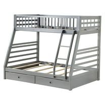 Acme Jason Twin over Full Bunk Bed with 2 Drw in Gray