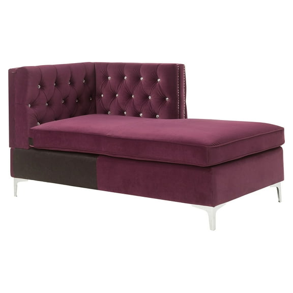 ACME Jaszira Upholstery Modular Chaise in Burgundy