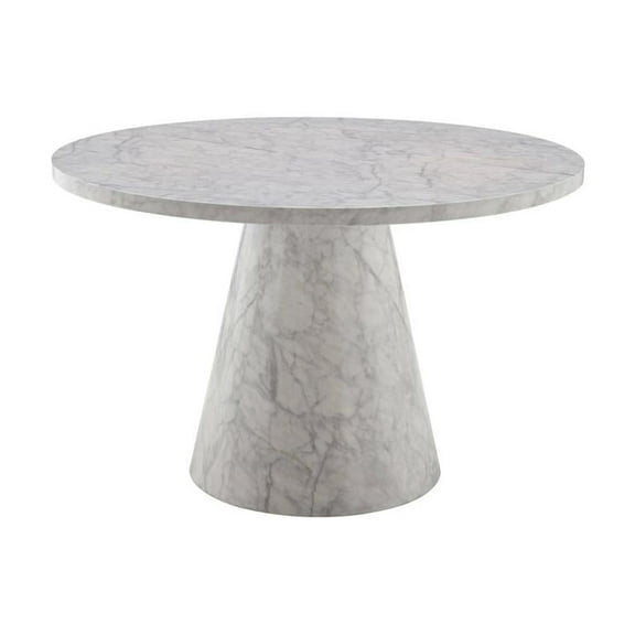 Acme Furniture Kacey Round Dining Table, Engineered Stone Finish