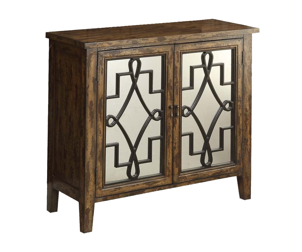 ACME Kacia Console Table Antique Oak Brown Walmart