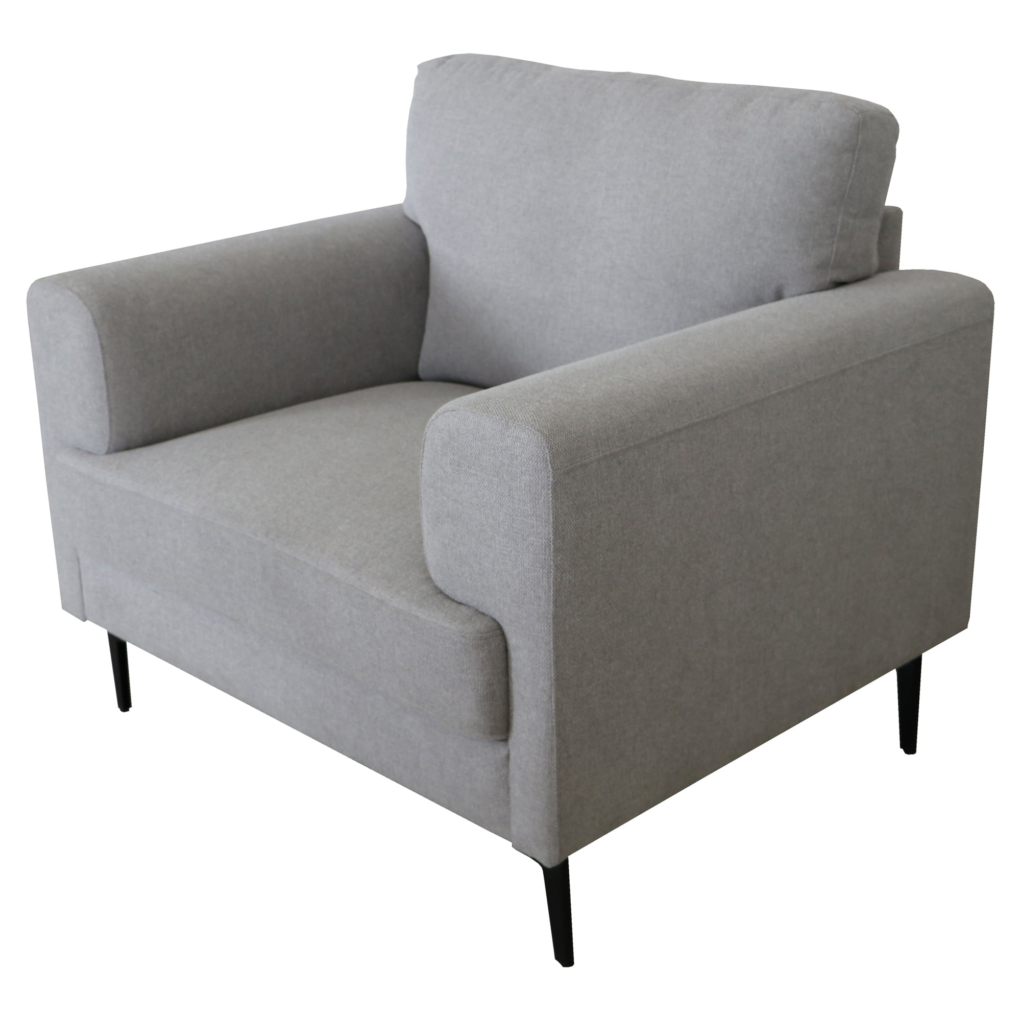 Kyrene 41" Light Gray Linen Wood Accent Chair