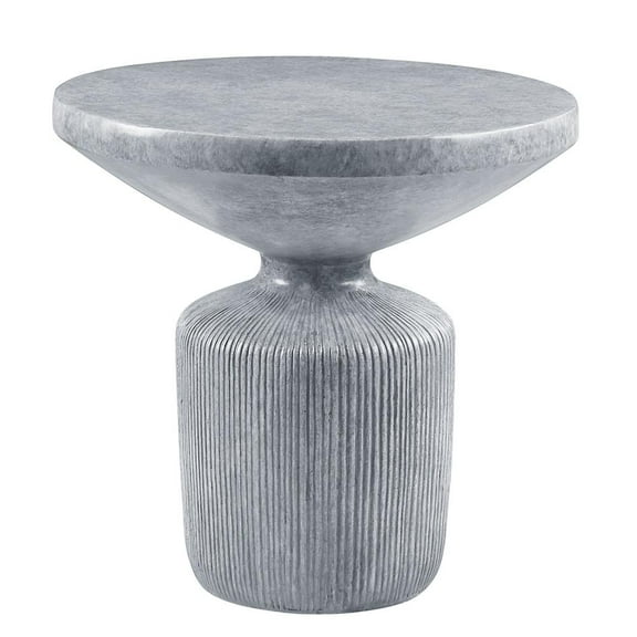 Acme Furniture Laddie Cement End Table in Weathered Gray