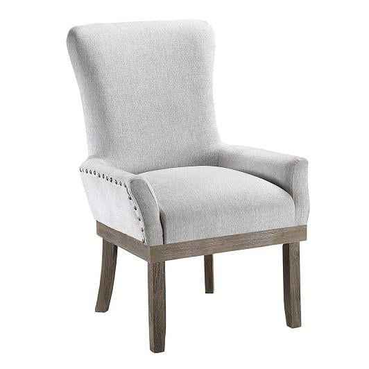 ACME Landon Arm Chair in Gray Linen
