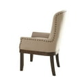 thumbnail image 1 of ACME Landon Linen Arm Chair with Nail-head Trim in Beige and Salvage Brown, 1 of 2