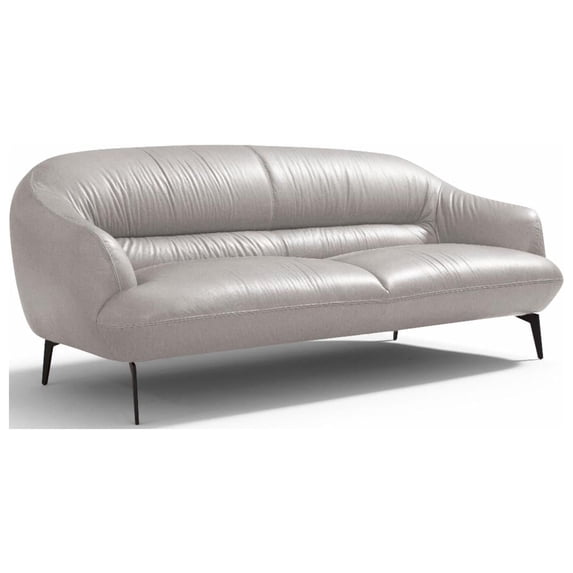 LV00940 Sofa, Pearl Gray Leather - Leonia ( 1Pc/1Ctn )