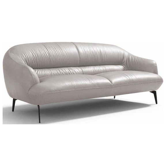 LV00940 Sofa, Pearl Gray Leather - Leonia ( 1Pc/1Ctn )