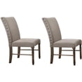 thumbnail image 1 of ACME Leventis Parson Fabric Dining Side Chair in Cream and Weathered Oak, 1 of 2