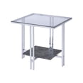 thumbnail image 1 of ACME Liddell End Table - - Chrome & Glass, 1 of 2