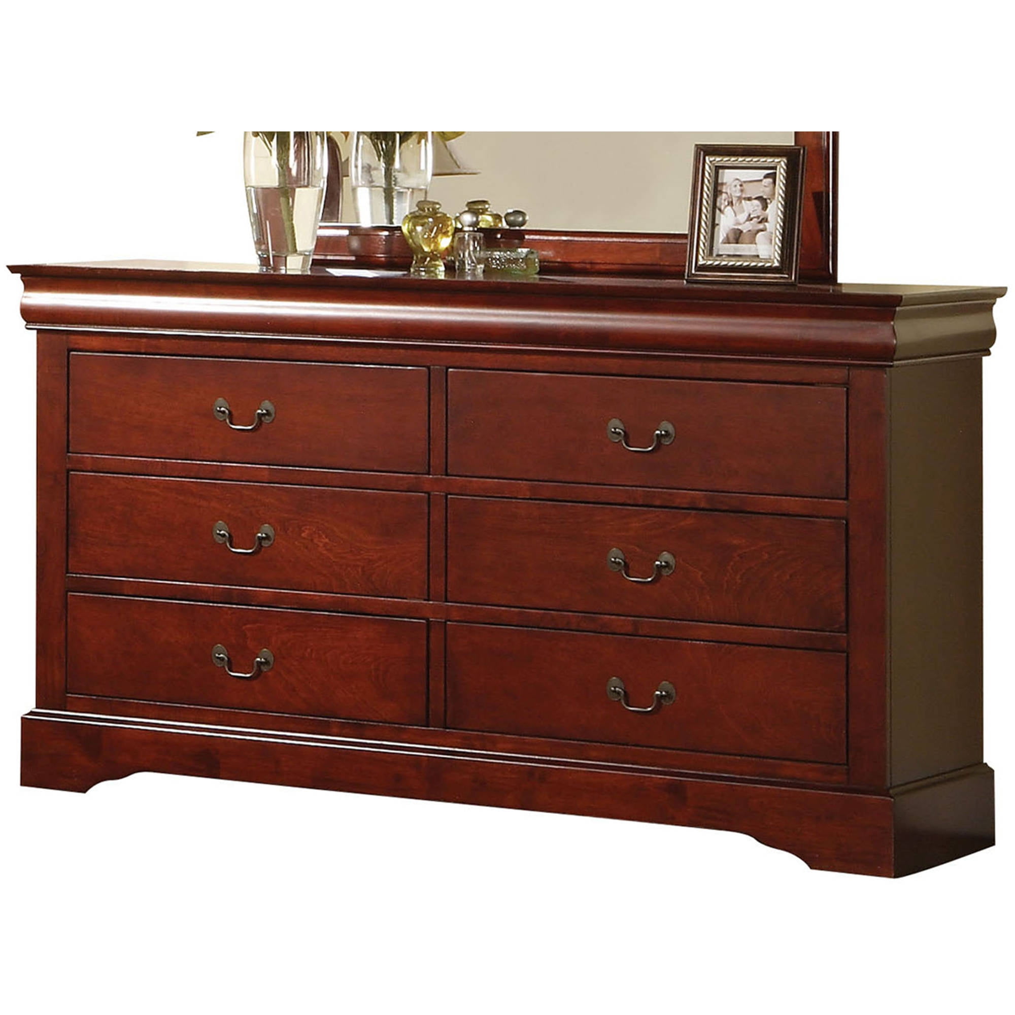 Antique Gray 60" Sophisticated Dresser with Dovetail Drawers