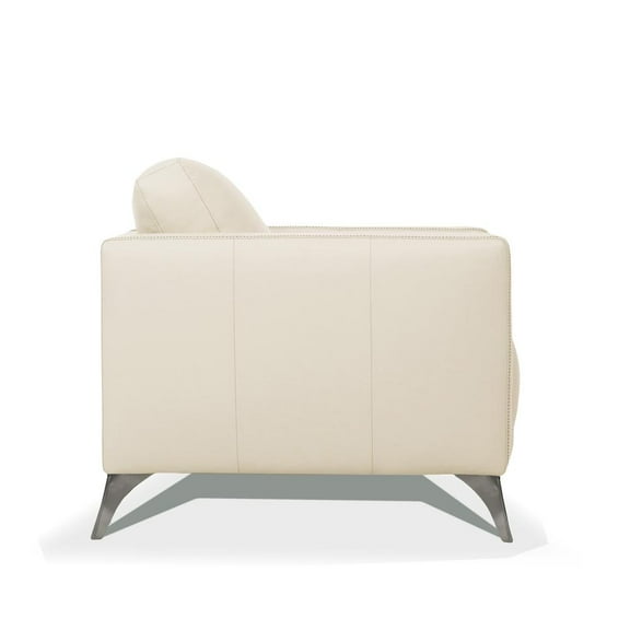 Acme Furniture Chair, Cream Leather 55007