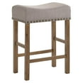 thumbnail image 1 of ACME Martha II Counter Height Stool in Tan Linen and Weathered Oak (Set of 2), 1 of 7