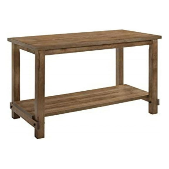 ACME Martha II Rectangular Wooden Counter Height Table in Weathered Oak