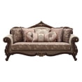 thumbnail image 1 of ACME Mehadi Velvet Upholstered Sofa with 8 Pillows in Walnut, 1 of 6