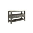thumbnail image 1 of ACME Merel Marble Top Wine Rack Server in White and Gray Oak, 1 of 6