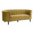 thumbnail image 1 of LV00163 - Sofa , Olive Yellow Velvet - Millephri, 1 of 7