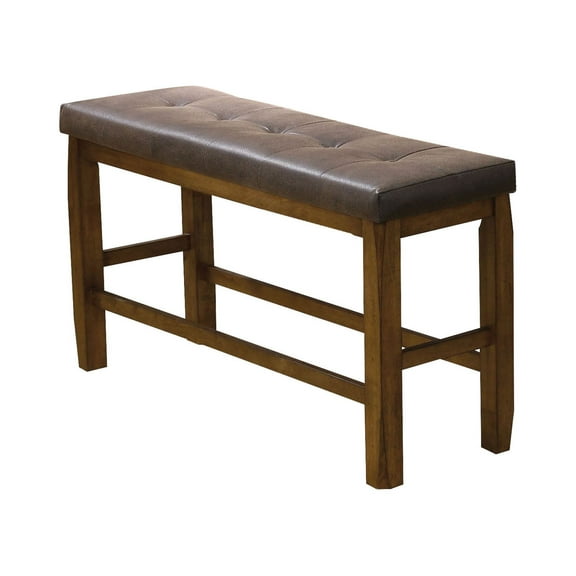 ACME Morrison Counter Height Bench with Storage in Oak