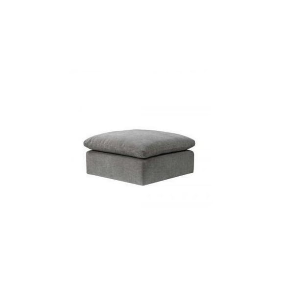 ACME Naveen Contemporary Linen Fabric Upholstered Modular Ottoman in Gray