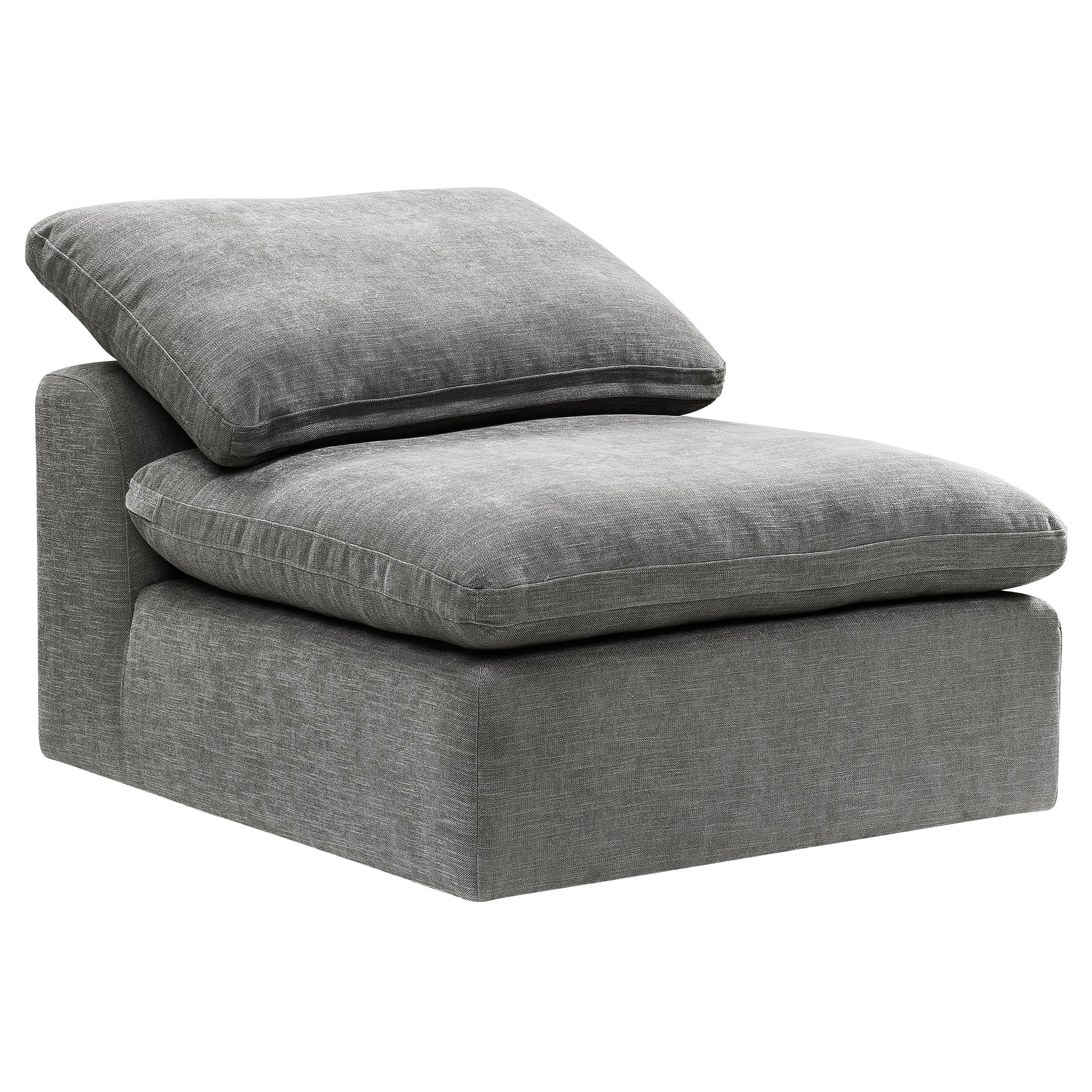 ACME Naveen Upholstered Modular Armless Chair in Gray Linen - Walmart.com