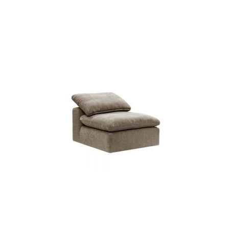 ACME Naveen Upholstered Modular Armless Chair in Khaki Linen