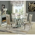 thumbnail image 1 of ACME Noralie 52 in Round Sophisticated Design Dining Table, Mirrored/Faux Diamonds, 1 of 5