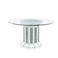 thumbnail image 1 of ACME Noralie Dining Table, Mirrored & Faux Diamonds, 1 of 3