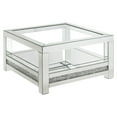 thumbnail image 1 of ACME Noralie Square Coffee Table in Clear and Mirrored, 1 of 5