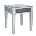 thumbnail image 1 of ACME Noralie Square Mirror Top End Table in Mirrored and Faux Diamonds, 1 of 5