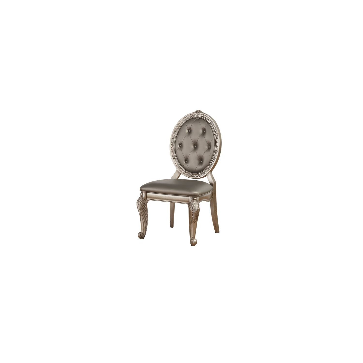 Northville Gray Faux Leather and Wood High Back Side Chair