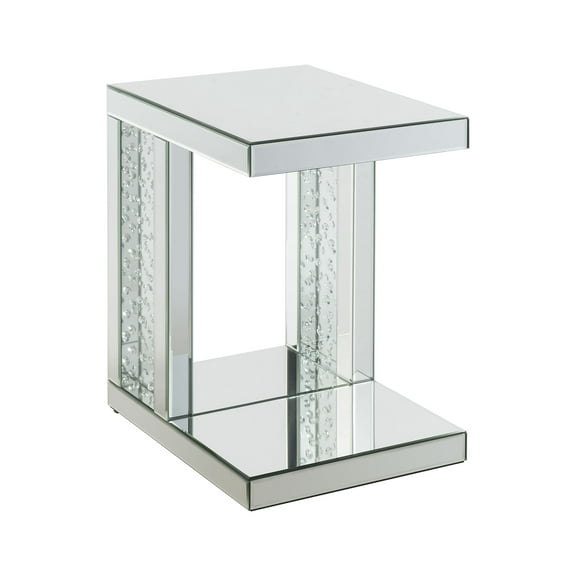 Accent Table, Mirrored & Faux Crystals Inlay