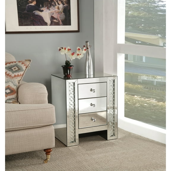 ACME Nysa Accent Table in Mirrored