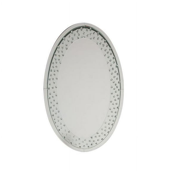 ACME Nysa Accent Wall Mirror - Mirrored & Faux Crystals