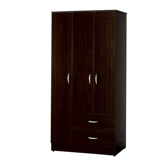 ACME Olean 2-Drawers and 3-Doors Wooden Bedroom Wardrobe in Espresso
