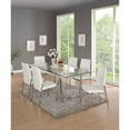 thumbnail image 1 of ACME Osias Dining Table, Chrome & Clear Glass-Color:Chrome & Clear Glass,Quantity:1,Style:Contemporary/Casual, 1 of 5