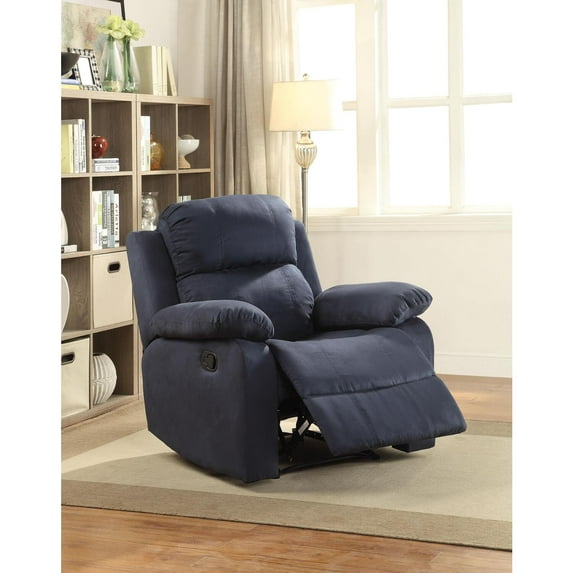 ACME Parklon Upholstered Motion Recliner in Blue