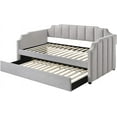 thumbnail image 1 of "ACME Peridot Daybed & Trundle (Twin Size), Dove Gray Velvet (1Set/2Ctn) 39410", 1 of 3