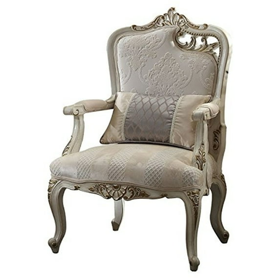 ACME Picardy Accent Chair with Pillow in Antique Pearl