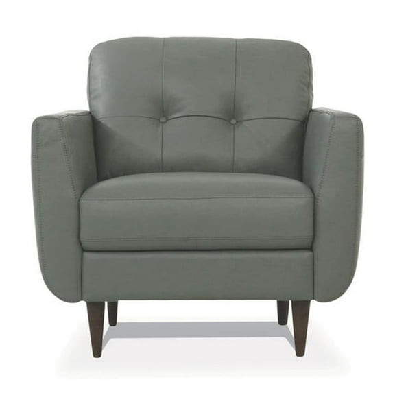Acme Furniture Chair, Pesto Green Leather 54962