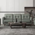 thumbnail image 1 of ACME Radwan Tufted Leather Sofa in Pesto Green, 1 of 3