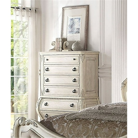 ACME Ragenardus Wood Bombay Chest Antique White