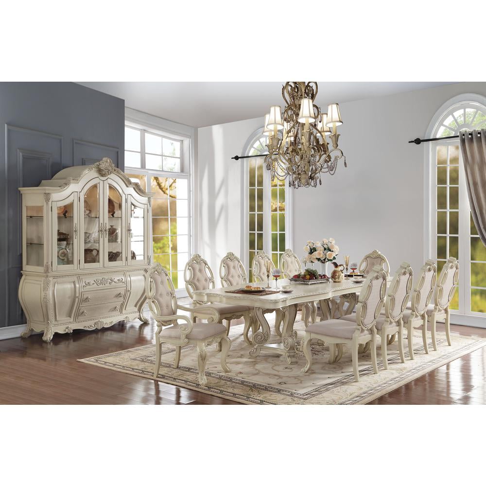 ACME Ragenardus Wooden Extendable Pedestal Dining Table in Antique