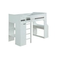 thumbnail image 1 of ACME Ragna Wooden Frame Loft Bed in White, 1 of 6